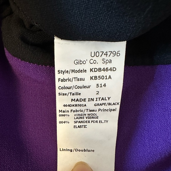 Michael Kors Collection Black and Purple Colorblock Skater Dress Size 2 - Picture 7 of 7